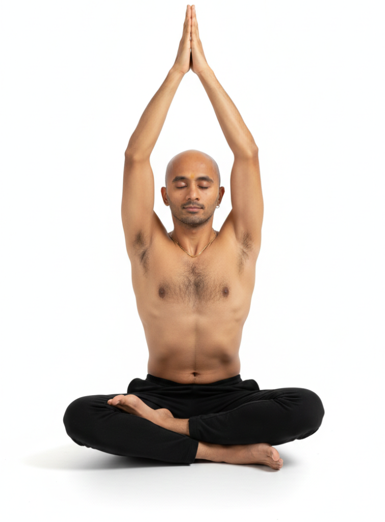 Pratish Sharma in Vedic Yoga meditation pose
